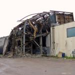 Tower collapsed on building